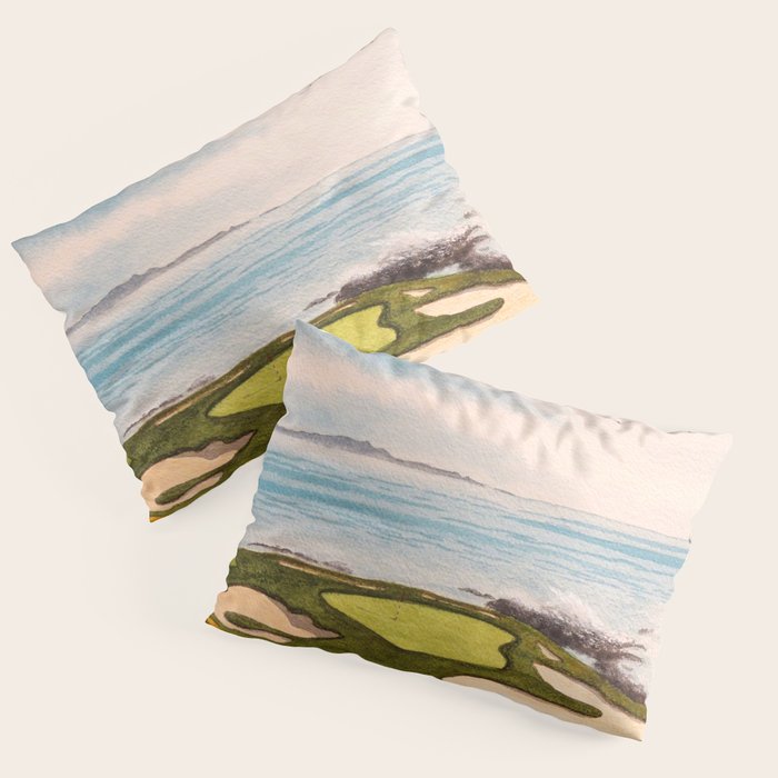 Pebble Beach Golf Course Signature Hole 7 Pillow Sham Gallery Image 1