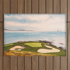 Pebble Beach Golf Course Signature Hole 7 Outdoor Rug Gallery Image 1