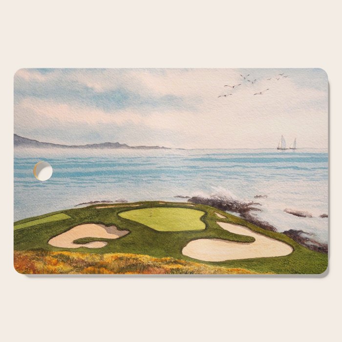 Pebble Beach Golf Course Signature Hole 7 Cutting Board Gallery Image 1