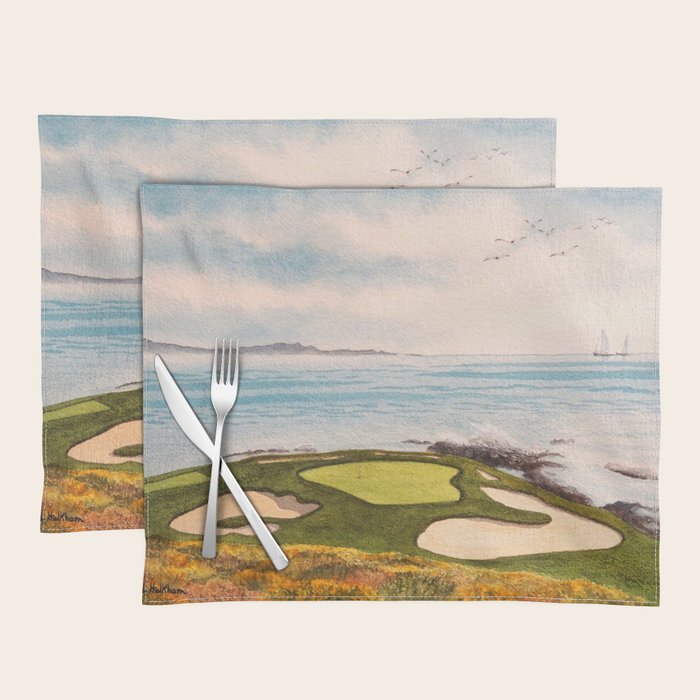 Pebble Beach Golf Course Signature Hole 7 Placemat Gallery Image 1