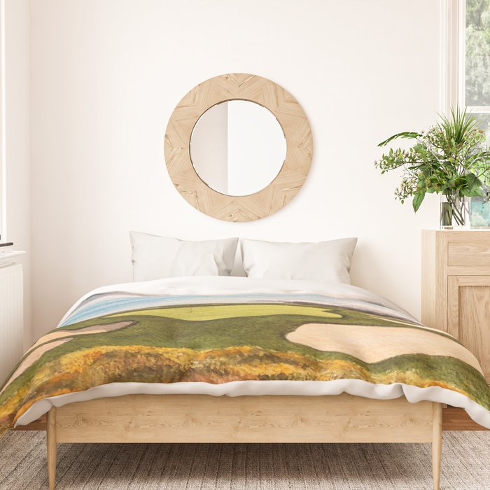 Pebble Beach Golf Course Signature Hole 7 Duvet Cover Gallery Image 3