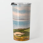 Pebble Beach Golf Course Signature Hole 7 Travel Mug Gallery Image 3