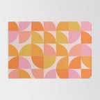 Mid Century Mod Geometry in Pink and Orange Rug Gallery Image 2