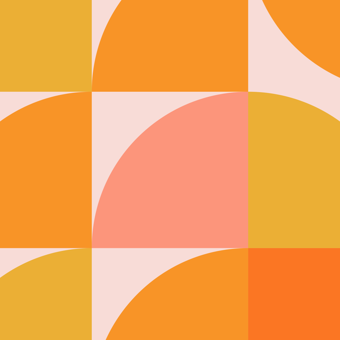 Mid Century Mod Geometry in Pink and Orange Coffee Mug Gallery Image 2