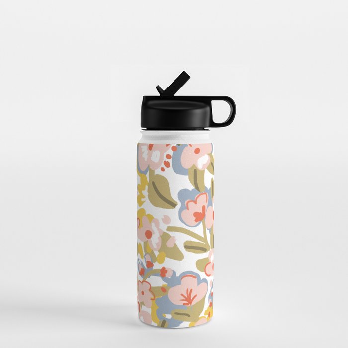 Colorful flower pattern Water Bottle Gallery Image 1