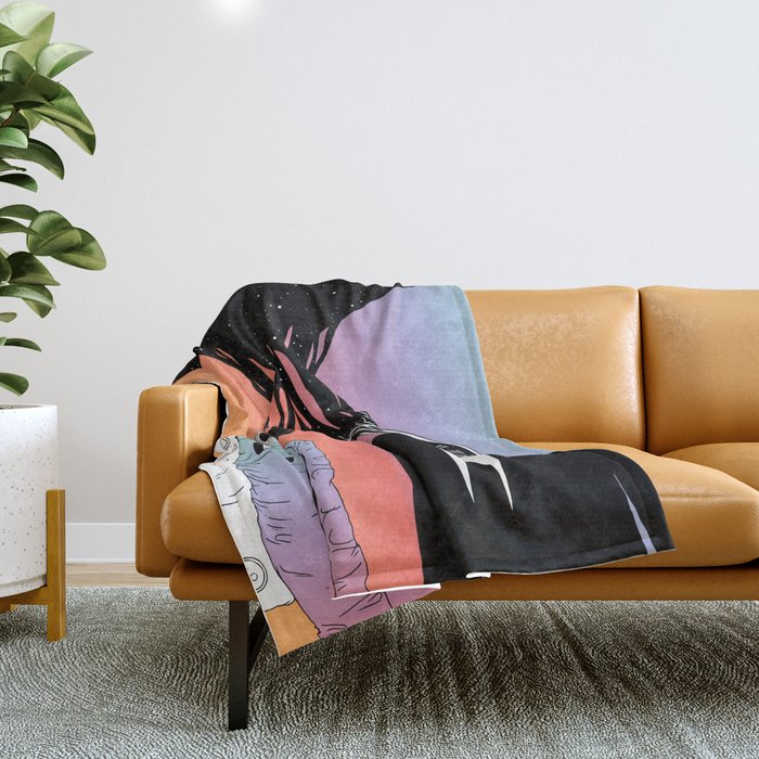 A Portrait of Space and Time ( A Study of Existence) Throw Blanket Gallery Image 1