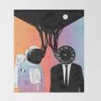 A Portrait of Space and Time ( A Study of Existence) Throw Blanket Gallery Image 2