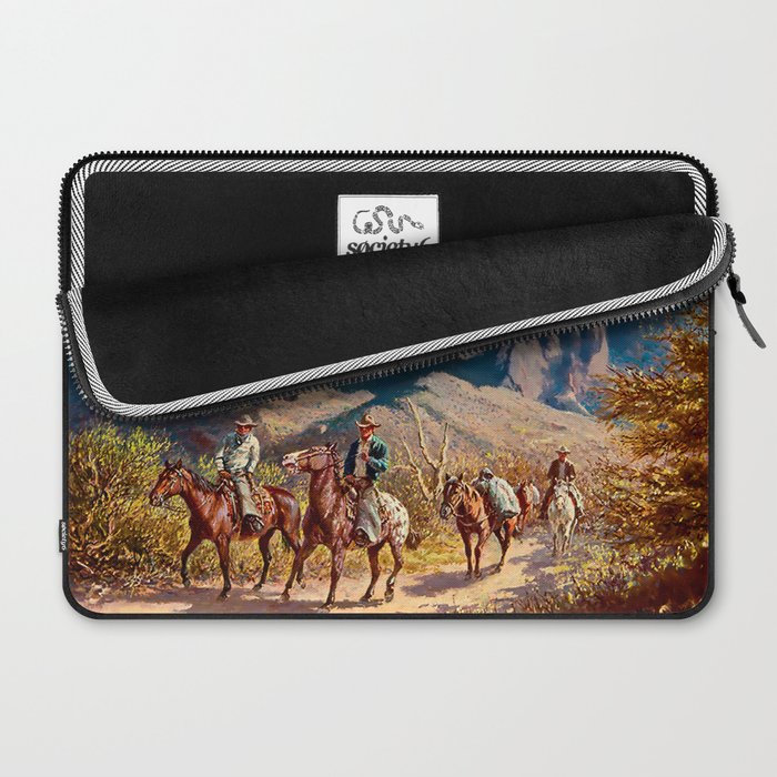 âSuperstition Trailâ by Western Painting Laptop Sleeve Gallery Image 2