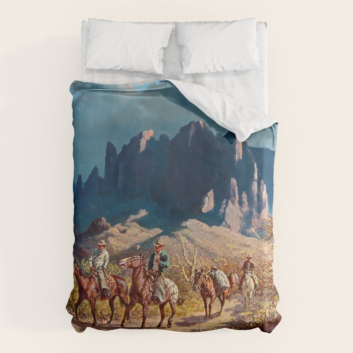 âSuperstition Trailâ by Western Painting Duvet Cover Gallery Image 6