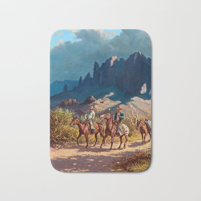 âSuperstition Trailâ by Western Painting Bath Mat Gallery Image 1