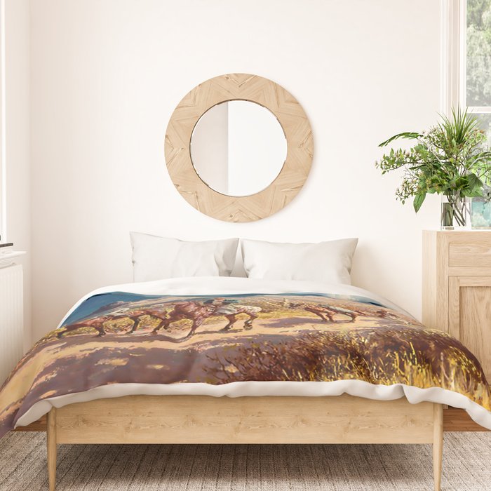 âSuperstition Trailâ by Western Painting Duvet Cover Gallery Image 3