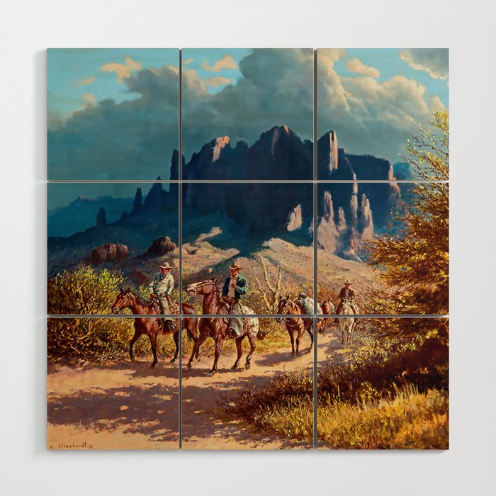 âSuperstition Trailâ by Western Painting Wood Wall Art Gallery Image 1