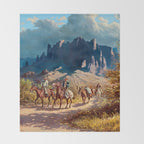 âSuperstition Trailâ by Western Painting Throw Blanket Gallery Image 2