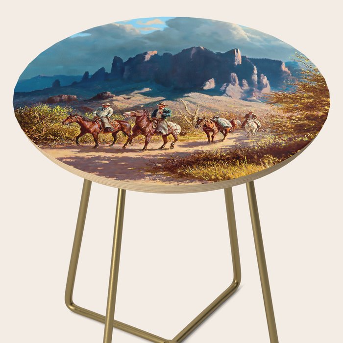 âSuperstition Trailâ by Western Painting Side Table Gallery Image 2