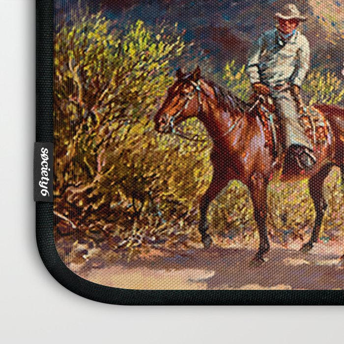 âSuperstition Trailâ by Western Painting Laptop Sleeve Gallery Image 3