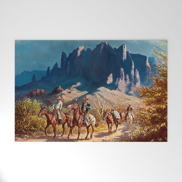 âSuperstition Trailâ by Western Painting Welcome Mat Gallery Image 1
