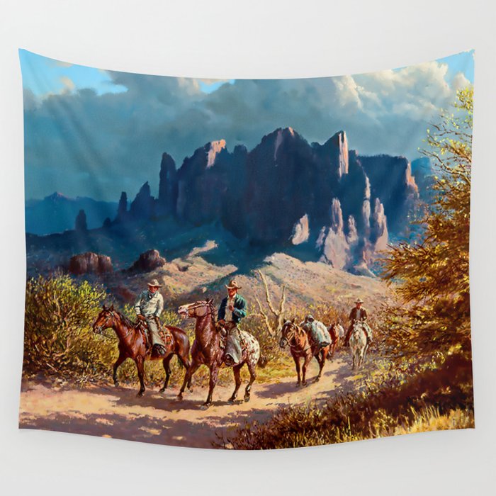 âSuperstition Trailâ by Western Painting Wall Tapestry Gallery Image 1