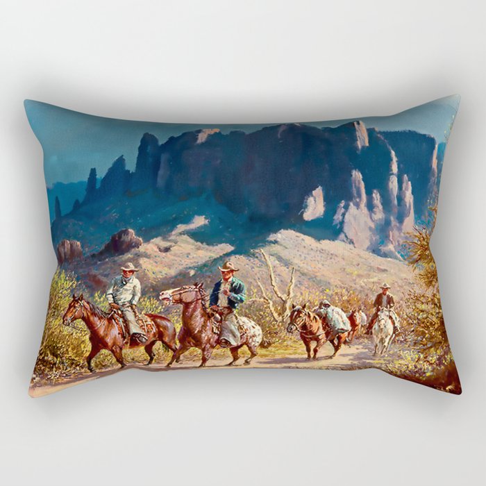 âSuperstition Trailâ by Western Painting Rectangular Pillow Gallery Image 2