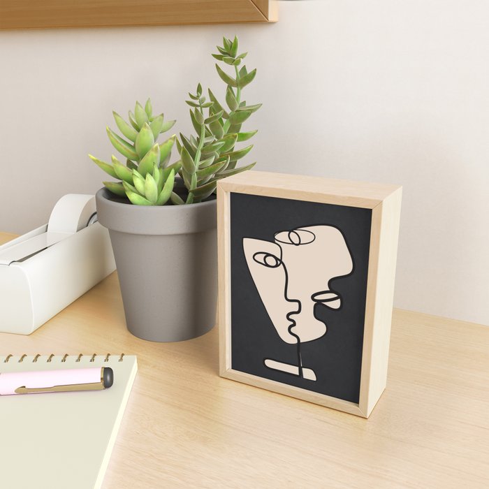 Interwoven Faces 1 Mini Art Print Gallery Image 2