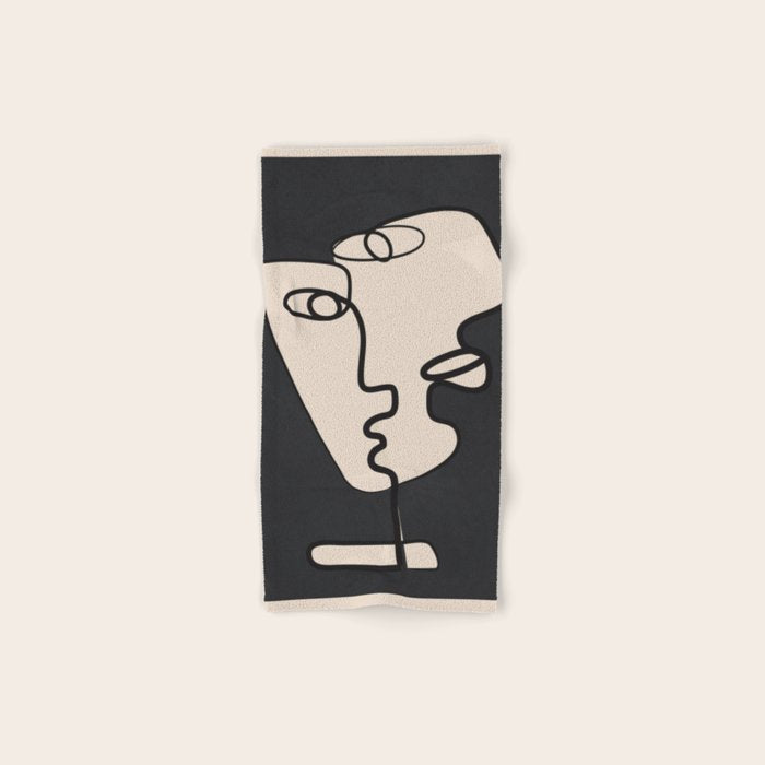 Interwoven Faces 1 Bath Towel Gallery Image 1