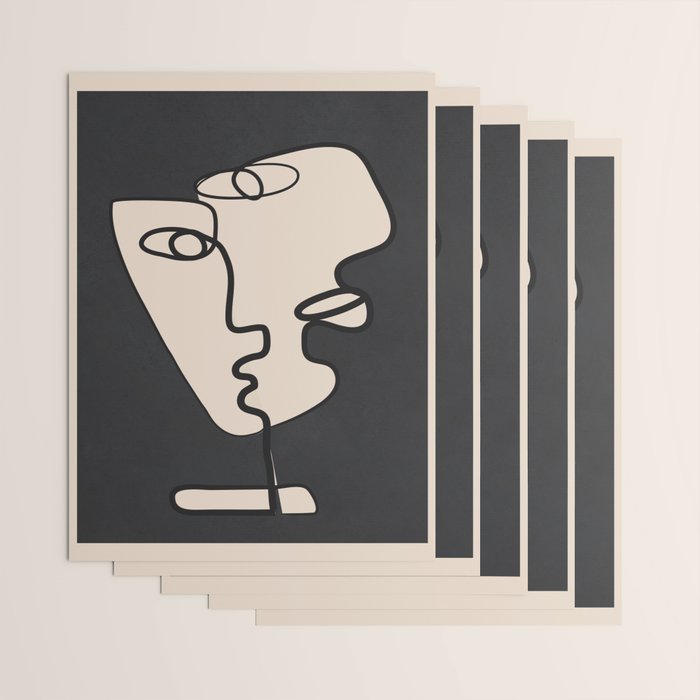 Interwoven Faces 1 Wrapping Paper Gallery Image 3