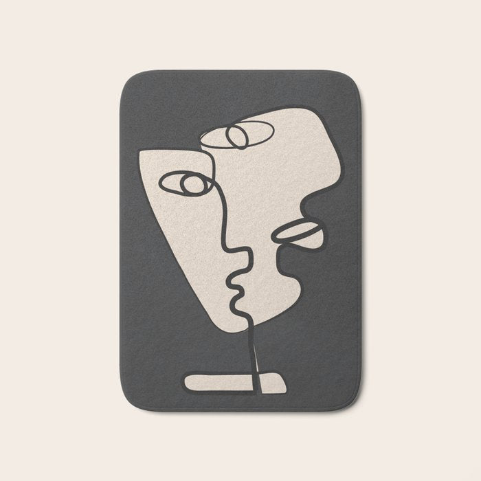 Interwoven Faces 1 Bath Mat Gallery Image 1