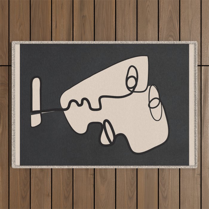 Interwoven Faces 1 Outdoor Rug Gallery Image 1