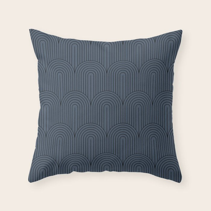 Art Deco Arch Pattern XLVII Throw Pillow Gallery Image 6