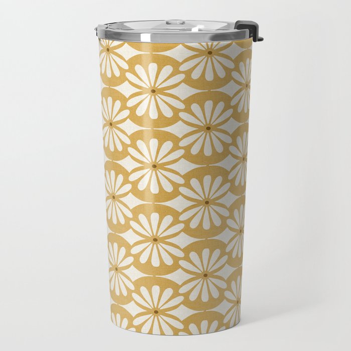 Solstice Boho Geometric Goldenrod Travel Mug Gallery Image 2