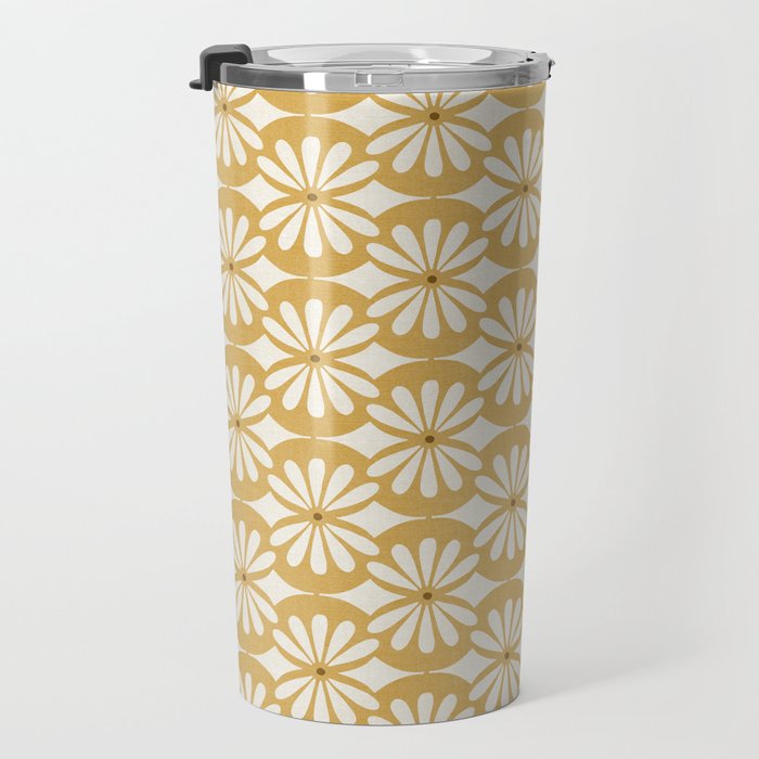 Solstice Boho Geometric Goldenrod Travel Mug Gallery Image 3