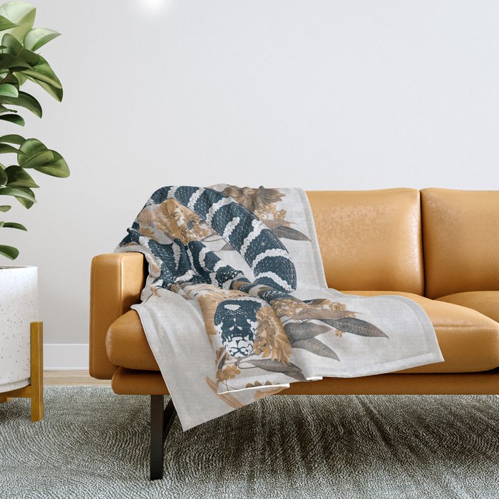 SNAKE Throw Blanket Gallery Image 1