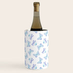 Lilac aqua blue watercolor hand painted butterfly Wine Chiller Gallery Image 1