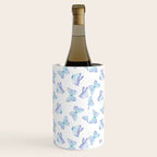 Lilac aqua blue watercolor hand painted butterfly Wine Chiller Gallery Image 3