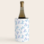 Lilac aqua blue watercolor hand painted butterfly Wine Chiller Gallery Image 2
