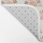 block print suns - multi colored terra cotta Bath Mat Gallery Image 2