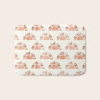 block print suns - multi colored terra cotta Bath Mat Gallery Image 1