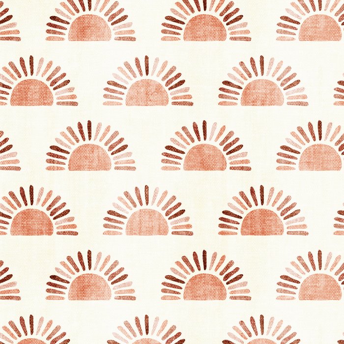 block print suns - multi colored terra cotta Coffee Mug Gallery Image 2