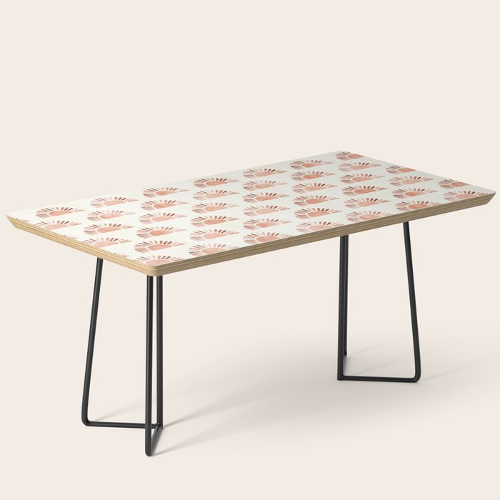 block print suns - multi colored terra cotta Coffee Table Gallery Image 1