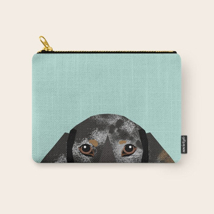 Doxie Dachshund merle dapple dog cute must have dog accessories dog gifts cute doxies dachshunds des Carry All Pouch Gallery Image 1