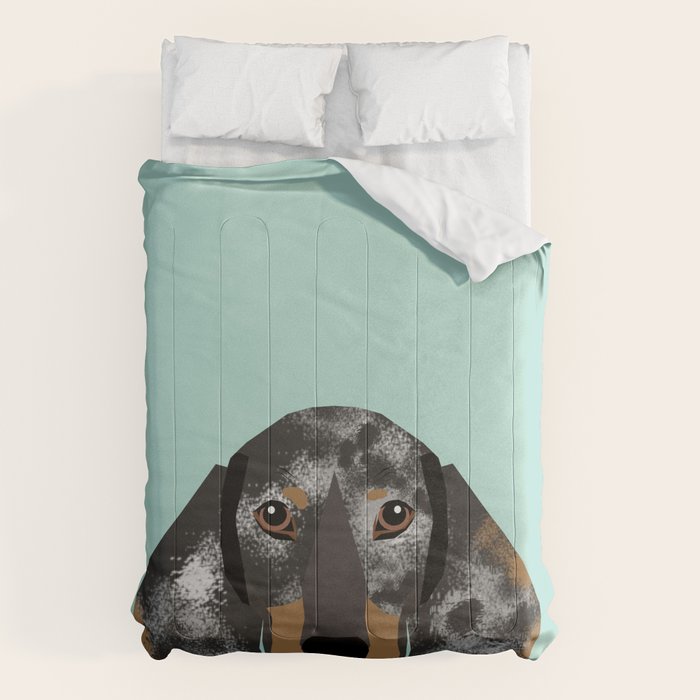 Doxie Dachshund merle dapple dog cute must have dog accessories dog gifts cute doxies dachshunds des Comforter Gallery Image 6