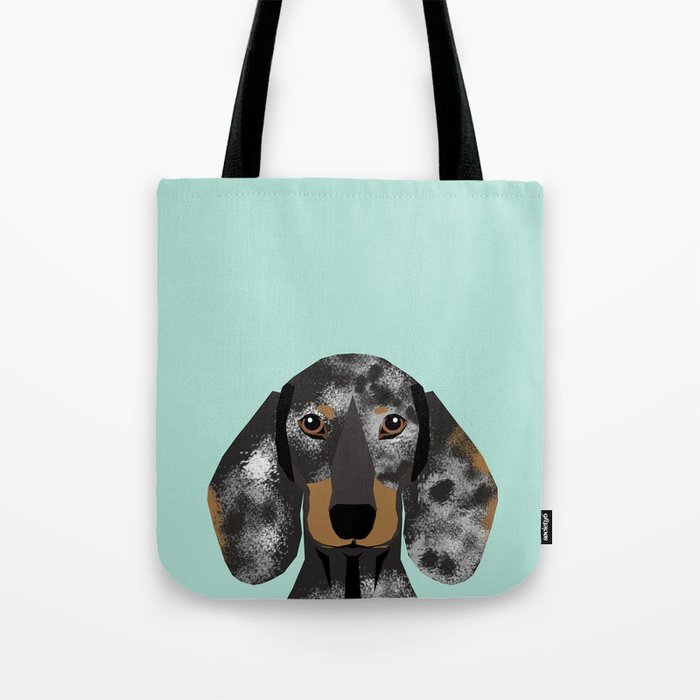 Doxie Dachshund merle dapple dog cute must have dog accessories dog gifts cute doxies dachshunds des Tote Bag Gallery Image 1