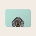 Doxie Dachshund merle dapple dog cute must have dog accessories dog gifts cute doxies dachshunds des Bath Mat Gallery Image 1