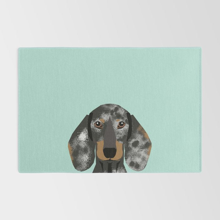 Doxie Dachshund merle dapple dog cute must have dog accessories dog gifts cute doxies dachshunds des Rug Gallery Image 2
