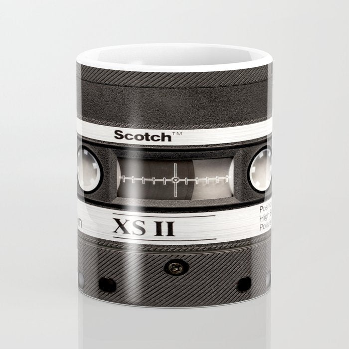 Cassette Tape Black And White #decor #society6 #buyart Coffee Mug Gallery Image 4