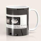 Cassette Tape Black And White #decor #society6 #buyart Coffee Mug Gallery Image 1