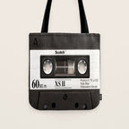 Cassette Tape Black And White #decor #society6 #buyart Tote Bag Gallery Image 1