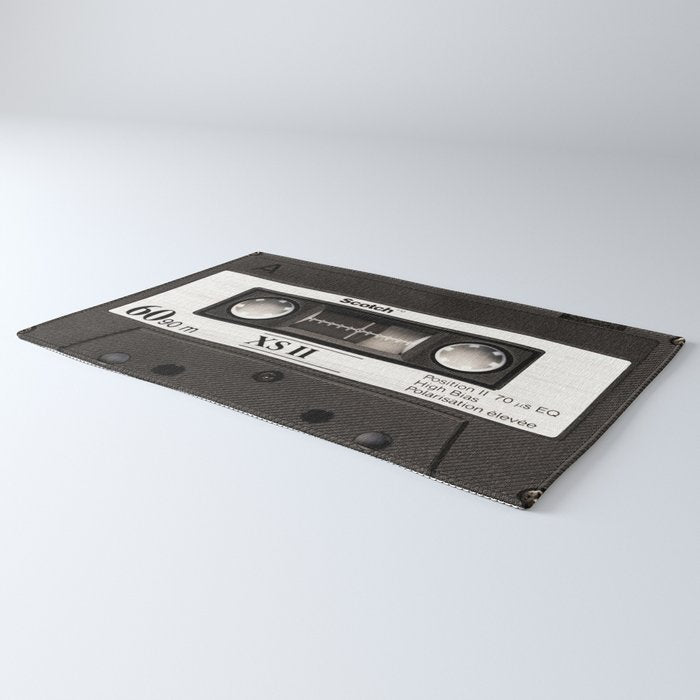 Cassette Tape Black And White #decor #society6 #buyart Rug Gallery Image 3