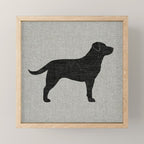 Black Labrador Retriever Dog Silhouette Mini Art Print Gallery Image 1
