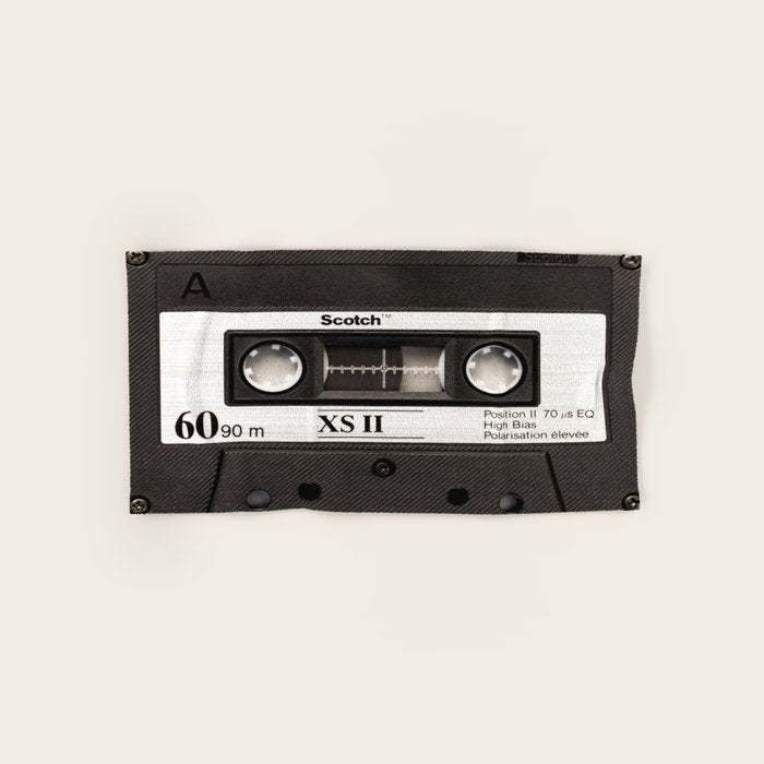 Cassette Tape Black And White #decor #society6 #buyart Bath Towel Gallery Image 1