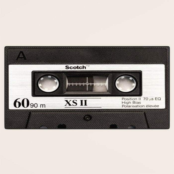 Cassette Tape Black And White #decor #society6 #buyart Desk Mat Gallery Image 3
